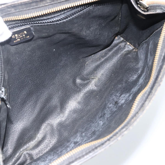 CELINE Cartier Clutch Bag Leather 3 Set Black Auth ka3131