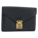 LOUIS VUITTON Epi Serie Dragonne Clutch Bag Black Noir M52612 LV Auth ka3132-1