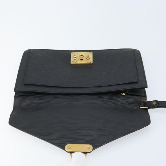 LOUIS VUITTON Epi Serie Dragonne Clutch Bag Black Noir M52612 LV Auth ka3132