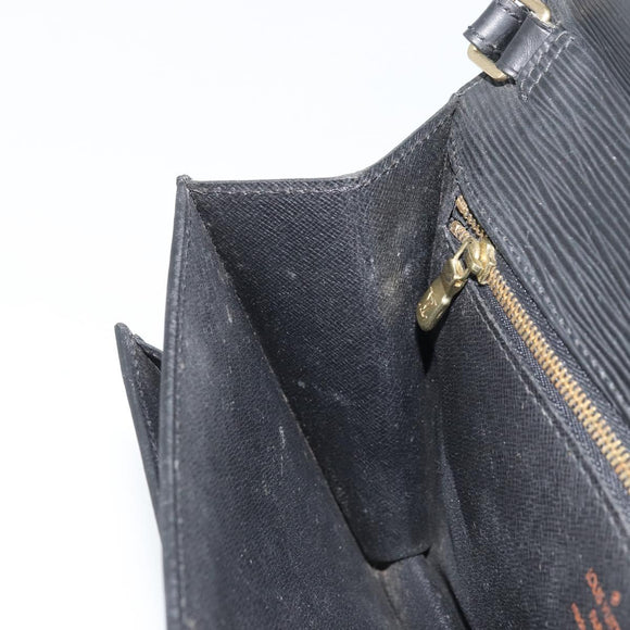 LOUIS VUITTON Epi Serie Dragonne Clutch Bag Black Noir M52612 LV Auth ka3132