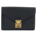 LOUIS VUITTON Epi Serie Dragonne Clutch Bag Black Noir M52612 LV Auth ka3132-13