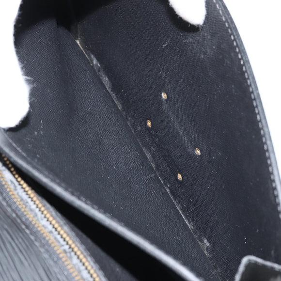 LOUIS VUITTON Epi Serie Dragonne Clutch Bag Black Noir M52612 LV Auth ka3132