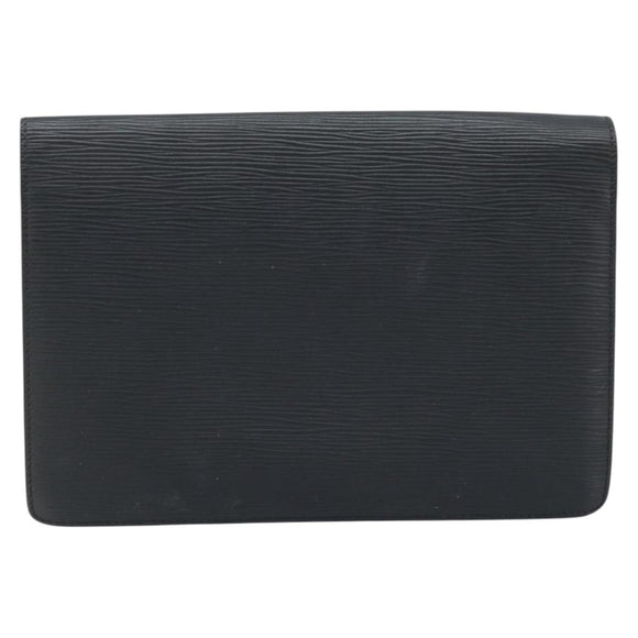 LOUIS VUITTON Epi Serie Dragonne Clutch Bag Black Noir M52612 LV Auth ka3132