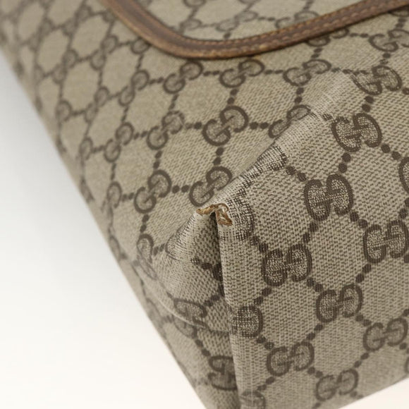 GUCCI GG Supreme Web Sherry Line Tote Bag PVC Beige Red 39 02 003 Auth ka3135