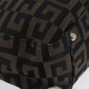 GIVENCHY Hand Bag Canvas Black Brown Auth ka3138-9