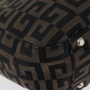 GIVENCHY Hand Bag Canvas Black Brown Auth ka3138-15