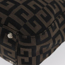 GIVENCHY Hand Bag Canvas Black Brown Auth ka3138-16