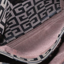 GIVENCHY Hand Bag Canvas Black Brown Auth ka3138-12