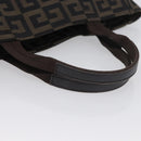 GIVENCHY Hand Bag Canvas Black Brown Auth ka3138-7