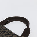 GIVENCHY Hand Bag Canvas Black Brown Auth ka3138-8