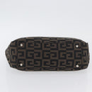 GIVENCHY Hand Bag Canvas Black Brown Auth ka3138-5