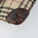 BURBERRY Nova Check Shoulder Bag Nylon Beige Silver Auth ka314-15