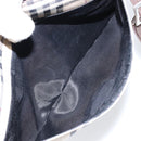 BURBERRY Nova Check Shoulder Bag Nylon Beige Silver Auth ka314-12