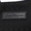 Salvatore Ferragamo Shoulder Bag Canvas Black Silver Auth ka3140-14