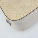 Salvatore Ferragamo Schultertasche Leder Beige Silber Original ka3141-11
