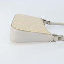 Salvatore Ferragamo Schultertasche Leder Beige Silber Original ka3141-4