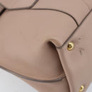 Salvatore Ferragamo Gancini Hand Bag Leather 2way Beige Gold Auth ka3143A-13