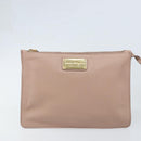Salvatore Ferragamo Gancini Hand Bag Leather 2way Beige Gold Auth ka3143A-24