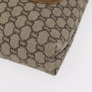 GUCCI GG Plus Supreme Web Sherry Line Tote Bag PVC Beige Red Green Auth ka315-14