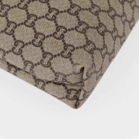 GUCCI GG Plus Supreme Web Sherry Line Tote Bag PVC Beige Red Green Auth ka315