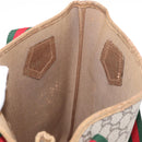 GUCCI GG Plus Supreme Web Sherry Line Tote Bag PVC Beige Red Green Auth ka315-18