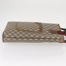 GUCCI GG Plus Supreme Web Sherry Line Tote Bag PVC Beige Red Green Auth ka315-3
