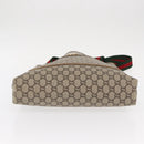 GUCCI GG Plus Supreme Web Sherry Line Tote Bag PVC Beige Red Green Auth ka315-5