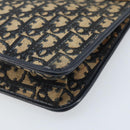 Christian Dior Trotter Canvas Clutch Tasche Marinegold Auth ka3155-15