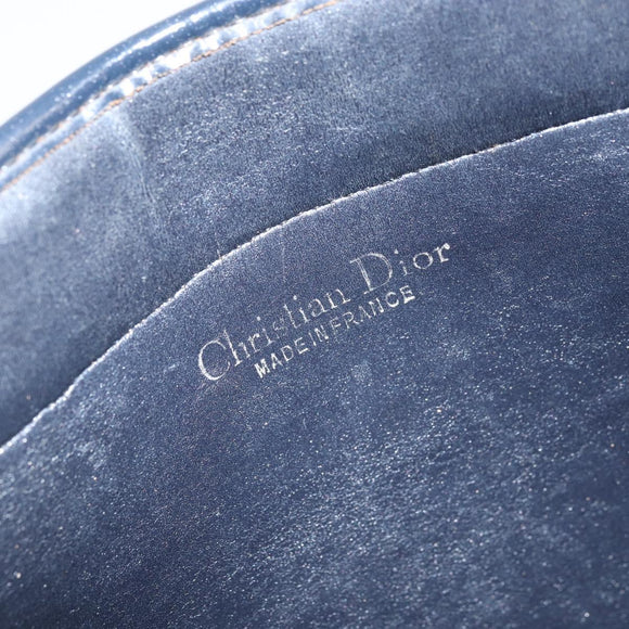 Christian Dior Trotter Canvas Clutch Tas Marinegoud Auth ka3155