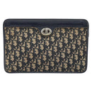 Christian Dior Trotter Canvas Clutch Tas Marinegoud Auth ka3155-13