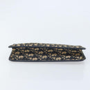 Christian Dior Trotter Canvas Clutch Tas Marinegoud Auth ka3155-6