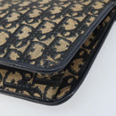 Christian Dior Trotter Canvas Clutch Tas Marinegoud Auth ka3155-7