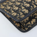 Christian Dior Trotter Canvas Clutch Tas Marinegoud Auth ka3155-14