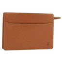 LOUIS VUITTON Epi Pochette Homme Bag Brown Zipangu Gold M52528 LV Auth ka3156-1