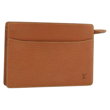 LOUIS VUITTON Epi Pochette Homme Bag Brown Zipangu Gold M52528 LV Auth ka3156