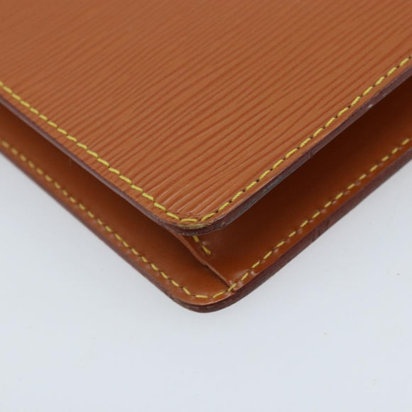 LOUIS VUITTON Epi Pochette Homme Bag Brown Zipangu Gold M52528 LV Auth ka3156