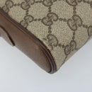 GUCCI GG Supreme Web Sherry Line Shoulder Bag PVC Beige 116 02 089 Auth ka3157-14