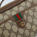 GUCCI GG Supreme Web Sherry Line Shoulder Bag PVC Beige 116 02 089 Auth ka3157-17
