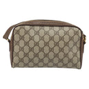 GUCCI GG Supreme Web Sherry Line Shoulder Bag PVC Beige 116 02 089 Auth ka3157-2