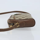 GUCCI GG Supreme Web Sherry Line Shoulder Bag PVC Beige 116 02 089 Auth ka3157-4