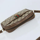 GUCCI GG Supreme Web Sherry Line Shoulder Bag PVC Beige 116 02 089 Auth ka3157-6