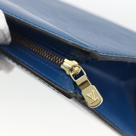 LOUIS VUITTON Epi Trousse Crete Pouch Blue M48405 LV Auth ka3162