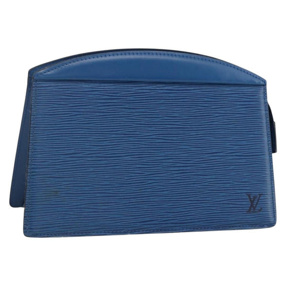 LOUIS VUITTON Epi Trousse Crete Pouch Blue M48405 LV Auth ka3162