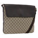 GUCCI GG Supreme Shoulder Bag PVC Gold Beige 223666 Auth ka3168-1