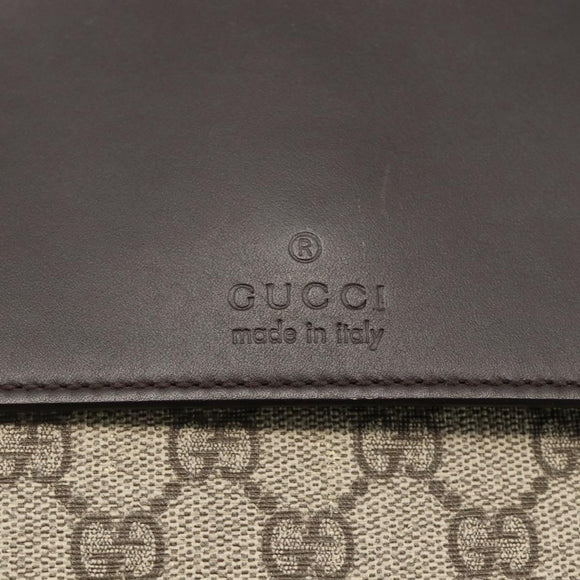 GUCCI GG Supreme Shoulder Bag PVC Gold Beige 223666 Auth ka3168
