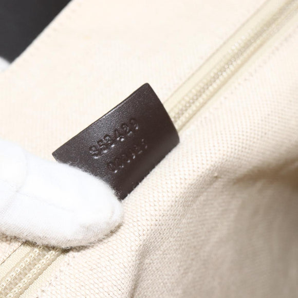 GUCCI GG Supreme Shoulder Bag PVC Gold Beige 223666 Auth ka3168