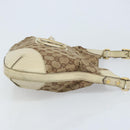 GUCCI GG Canvas Shoulder Bag Gold Beige 137388 Auth ka3169-4