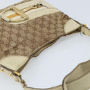 GUCCI GG Canvas Shoulder Bag Gold Beige 137388 Auth ka3169-6