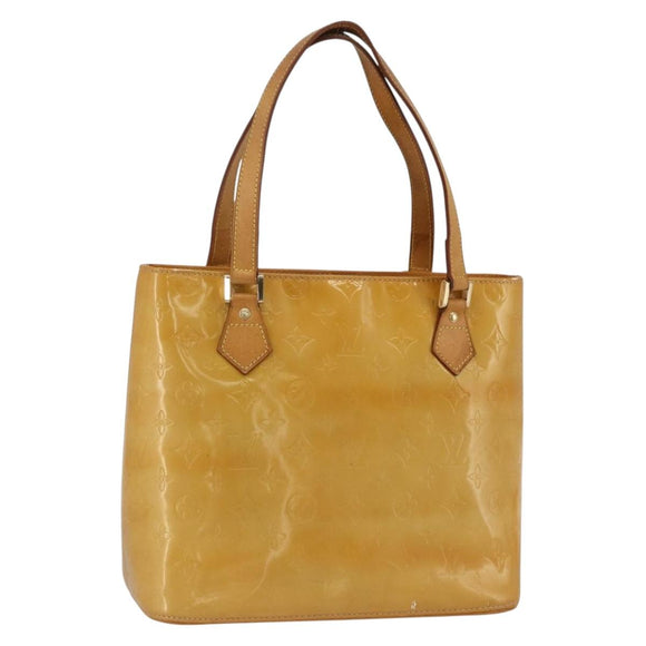 LOUIS VUITTON Monogram Vernis Houston Handtasche Beige M91004 LV Auth ka3171