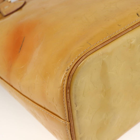 LOUIS VUITTON Monogram Vernis Houston Handtasche Beige M91004 LV Auth ka3171